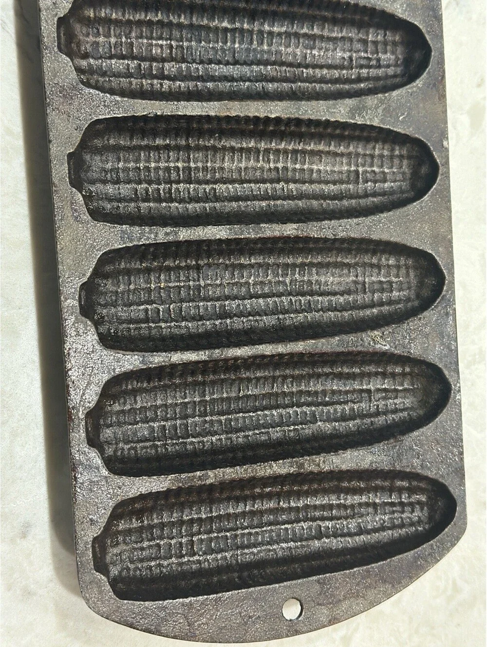 Vintage Stamped Lodge 2702 USA Cast Iron Cornstick Pan 7 Stick Mold Heavy